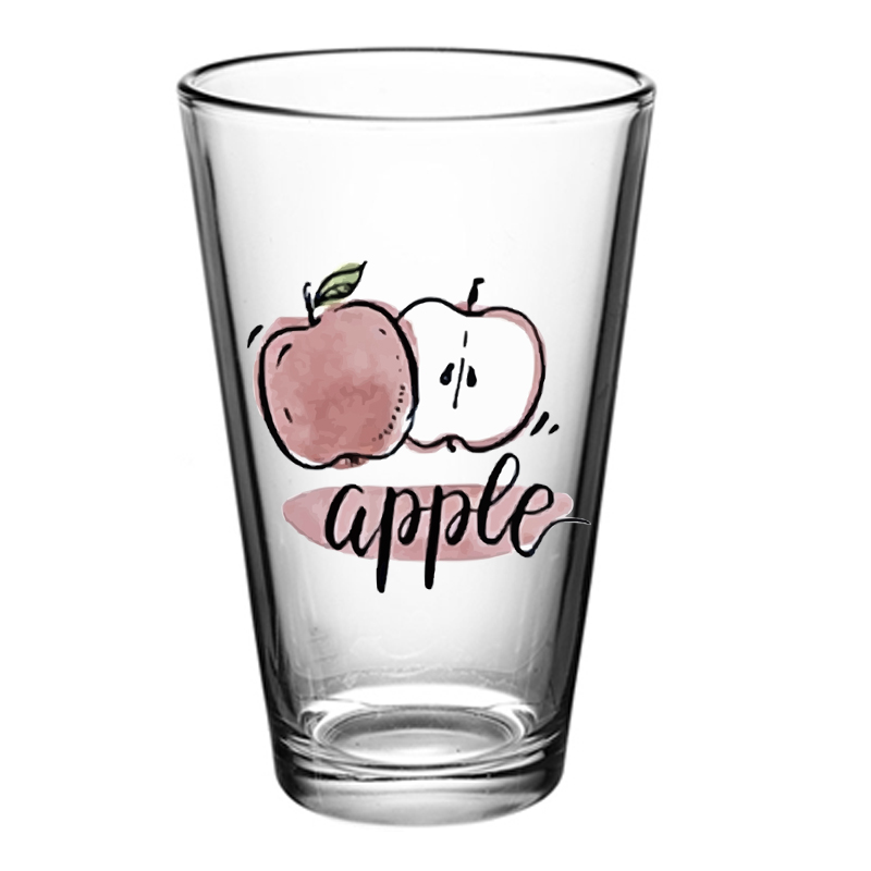 水果印花玻璃水杯