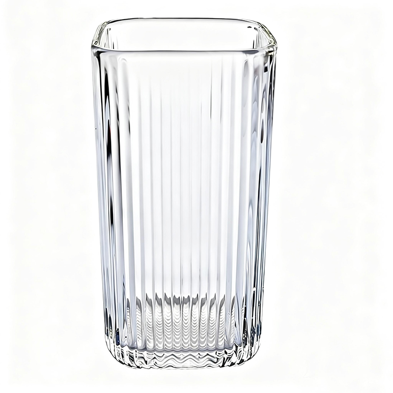 方口條紋玻璃直杯